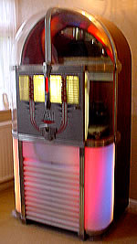 All original 1950 AMI 'Model C' juke box working on dimes.