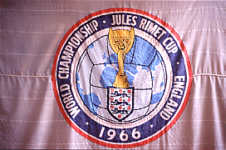 Football memorabilia: the flag that flew over Wembley during the 1966 World Cup Final. A rare collectable item...